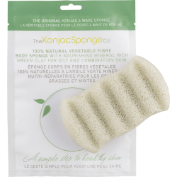 Body Sponge with Green French Clay by The Konjac Sponge Company