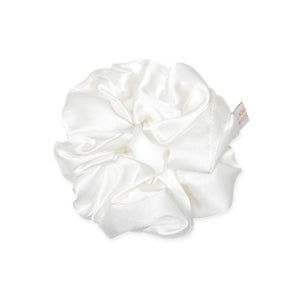 Pure mulberry Silk Scrunchie- White by Holistic silk 