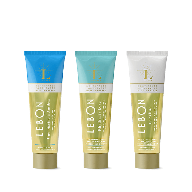 Toothpaste Blue Gift Set by LEBON Organic Toothpaste
